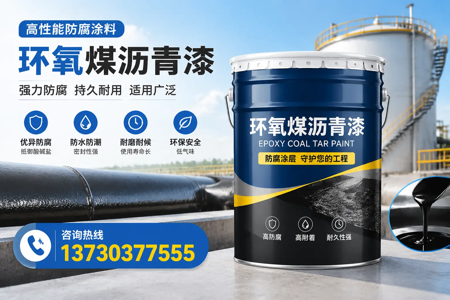 环氧煤沥青漆的耐久性分析,适合营口的使用场景